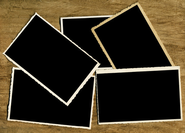 古董空白照片打印或明信片，老空相框与自由复制空间图片下载