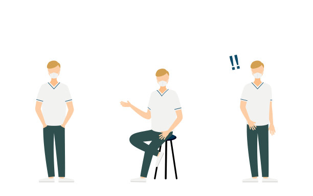 护士姿势插图，3组图片下载