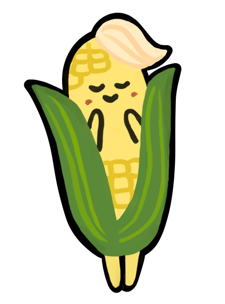 蔬菜的特点是可爱的玉米粒图片下载