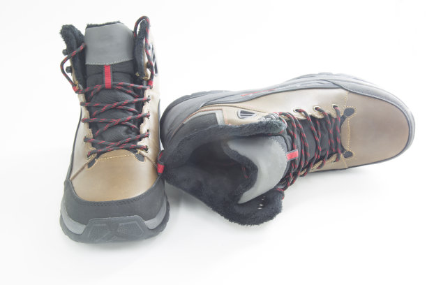 白色背景的冬季靴子图片下载