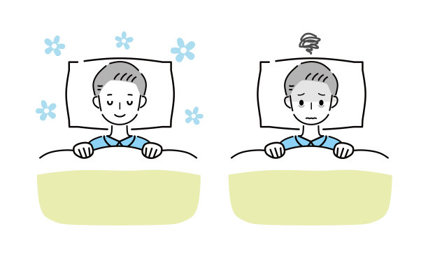 关于睡眠和人的插图。图片下载