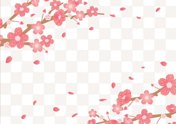 樱花背景插图(春季主题)图片下载