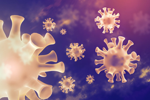 3D渲染数字生成病毒场景图片下载