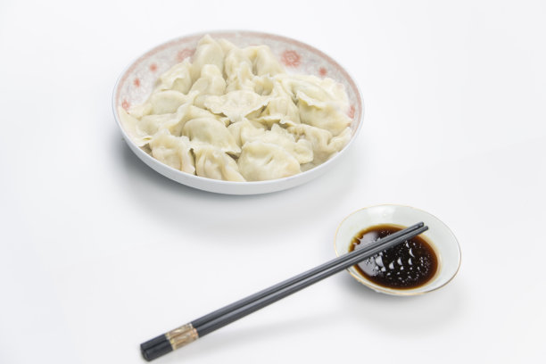 白底上的饺子和醋图片下载