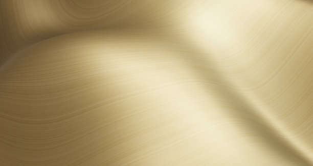 3d插图金色闪亮的金属表面上的水波，金色抛光的金属表面摇摆高和低图片下载