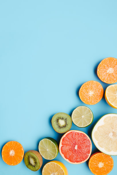 夏季热带背景和异国水果图片下载