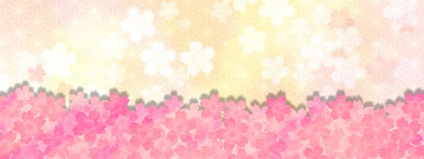 日本传统图案和樱花背景图片下载