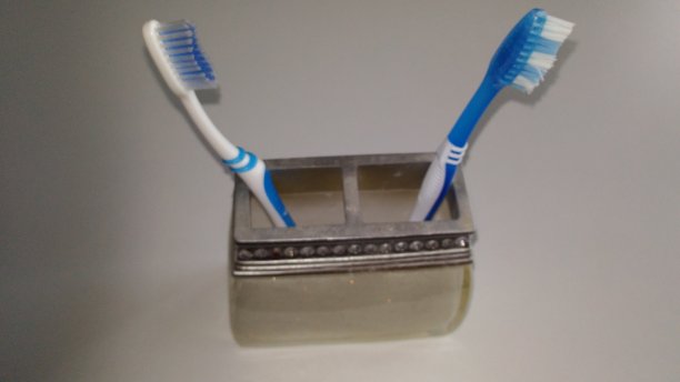 两个牙刷和牙刷盒图片下载