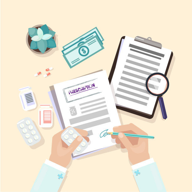 医疗工作场所。手放在桌子上。医生正在桌旁工作图片下载