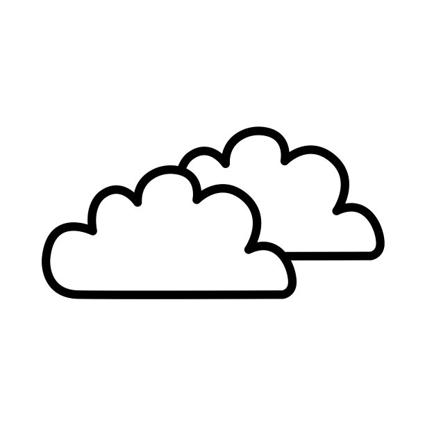 多云图标设计矢量模板图片下载