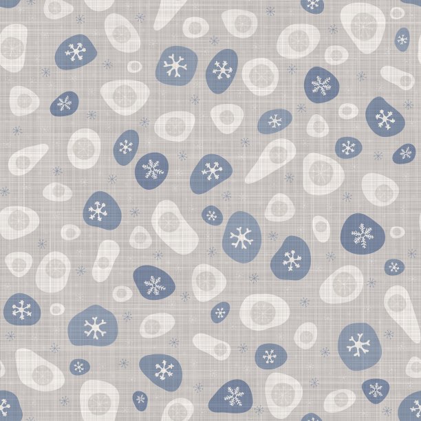 无缝法国农家亚麻印花冬季假期背景。普罗旺斯蓝灰色亚麻花纹纹理。寒伧别致的圣诞主题背景。纺织农家全印图片下载