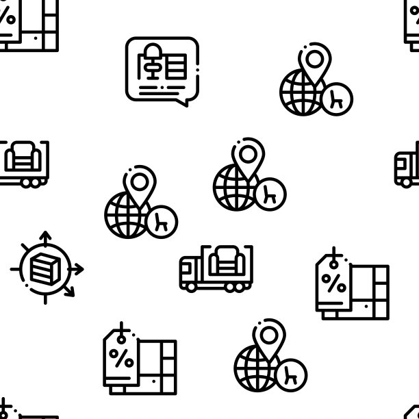 家具店市场无缝模式向量图片下载