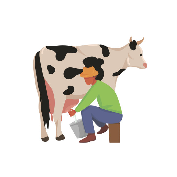 农夫在挤牛奶图片下载