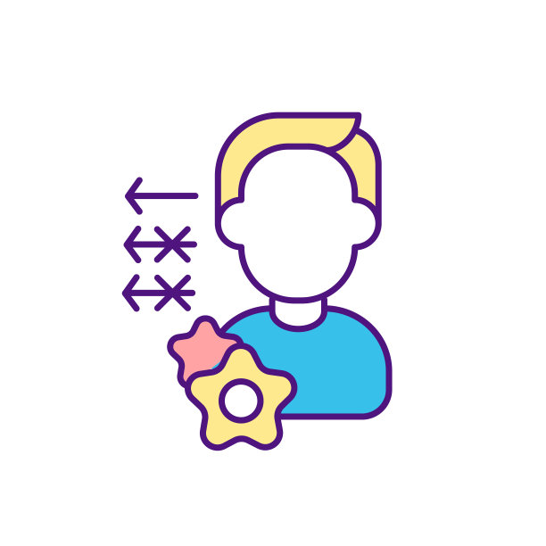 关键工人在工作场所RGB颜色图标图片下载