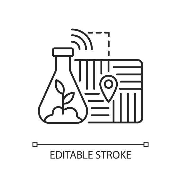 GPS土壤采样线性图标图片下载