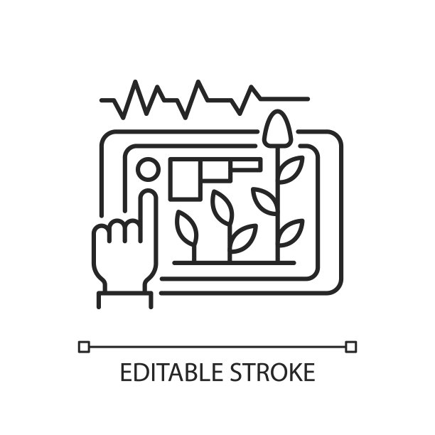 产量预测线性图标图片下载