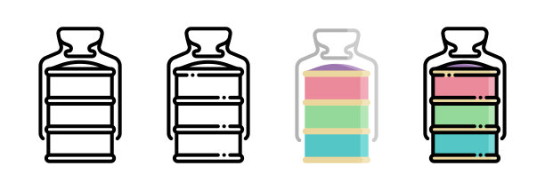 泰国快递员线性风格图标。图片下载
