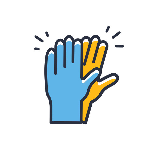 乳胶手套图标。医用手套孤立在白色背景上。设计元素,颜色。元素的移动概念和web应用程序。平面风格矢量插图。图片下载