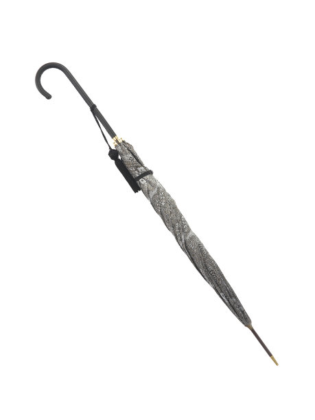 现代灰色伞孤立在白色背景图片下载