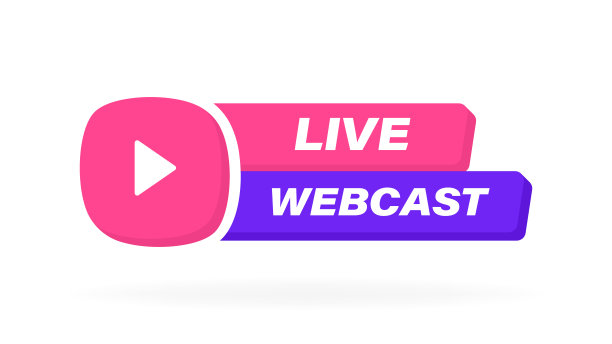 现场直播与播放按钮徽章的几何标签。标志设计。现代的矢量图图片下载