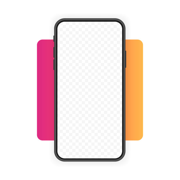 智能手机空白屏幕，手机模型。新的电话模式。用于信息图或演示UI设计的模板。矢量图图片下载