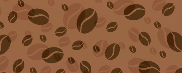 摘要咖啡豆横幅，咖啡模板。图片下载