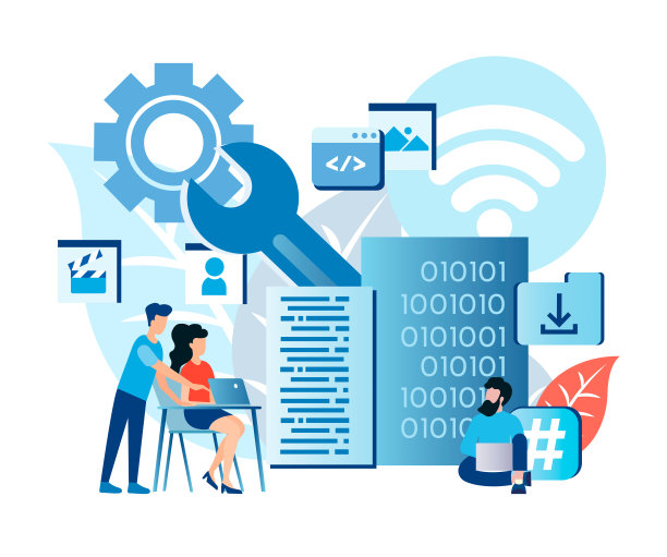 编程技能，数据中心服务，数据存储，全球网络连接，编程教育图片下载