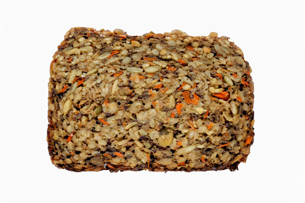 白色背景上的胡萝卜面包图片下载