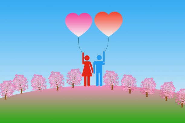 樱花森林夫妇图片下载