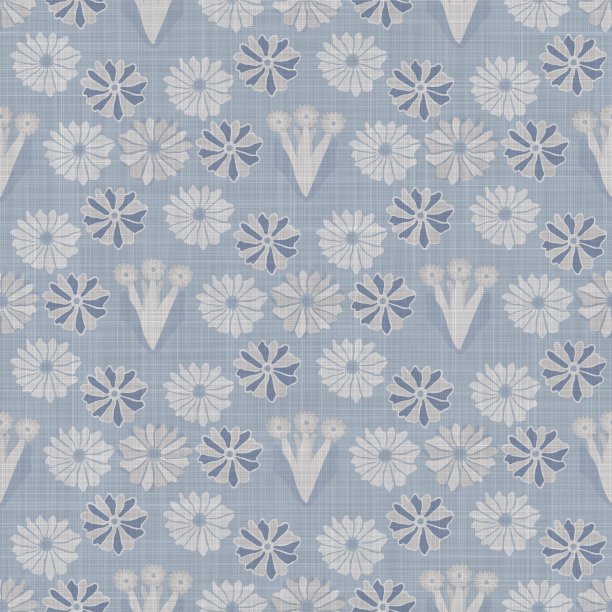 无缝法国农家织锦亚麻图案。普罗旺斯蓝白交织纹理。寒酸别致的布艺背景装饰风格。纺织农家全印图片下载