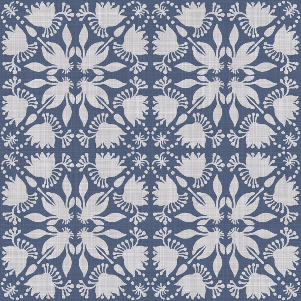 无缝法国农家织锦亚麻图案。普罗旺斯蓝白交织纹理。寒酸别致的布艺背景装饰风格。纺织农家全印图片下载