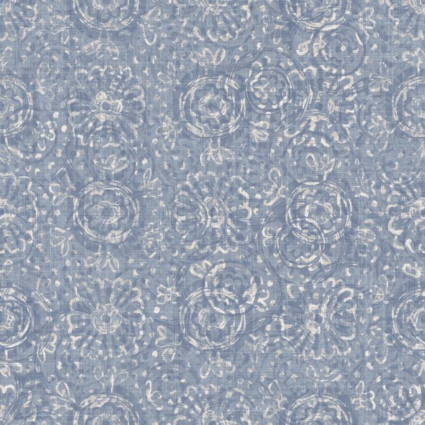 无缝法国农家织锦亚麻图案。普罗旺斯蓝白交织纹理。寒酸别致的布艺背景装饰风格。纺织农家全印图片下载