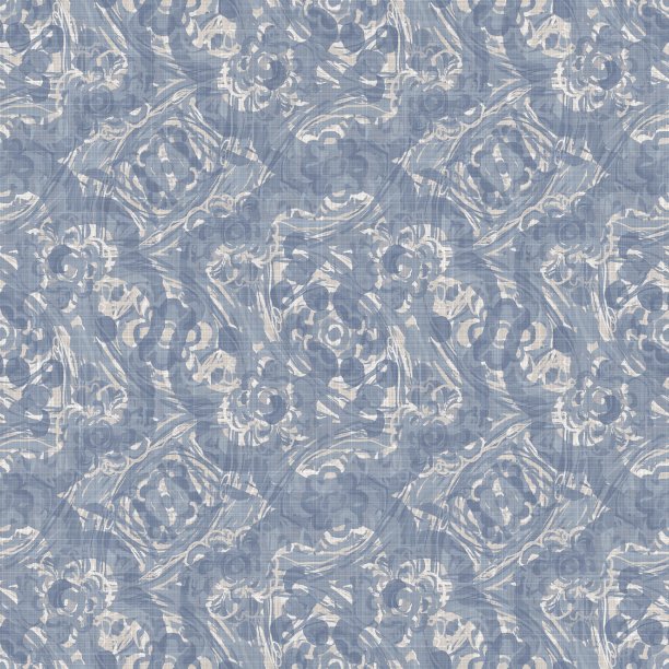 无缝法国农家织锦亚麻图案。普罗旺斯蓝白交织纹理。寒酸别致的布艺背景装饰风格。纺织农家全印图片下载