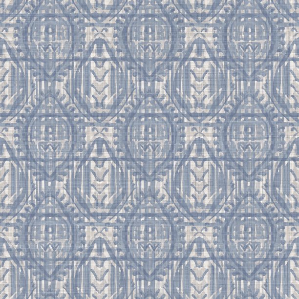 无缝法国农家织锦亚麻图案。普罗旺斯蓝白交织纹理。寒酸别致的布艺背景装饰风格。纺织农家全印图片下载