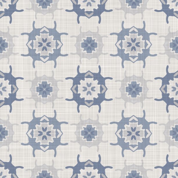 无缝法国农家织锦亚麻图案。普罗旺斯蓝白交织纹理。寒酸别致的布艺背景装饰风格。纺织农家全印图片下载