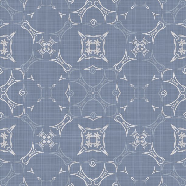 无缝法国农家织锦亚麻图案。普罗旺斯蓝白交织纹理。寒酸别致的布艺背景装饰风格。纺织农家全印图片下载