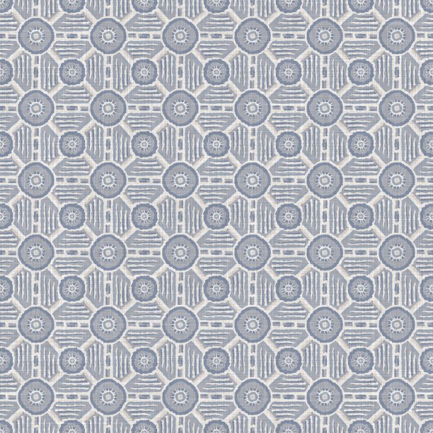 无缝法国农家点麻图案。普罗旺斯蓝白交织纹理。寒酸别致风格的装饰圈点织物背景。纺织农家全印图片下载