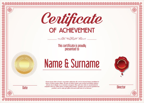 证书或文凭复古复古的设计模板图片下载