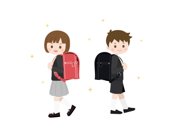 入学儿童插图图片下载