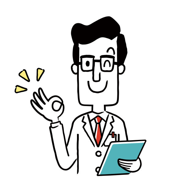 矢量素材:男医生给一个OK的手势图片下载