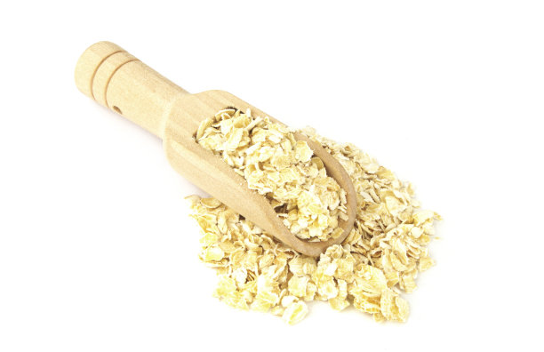 燕麦片用木勺分离素材图片
