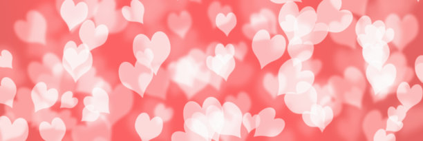 有情人节或婚礼背景的心。装饰，浪漫的爱情散景背景。三维演示图片下载
