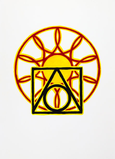 手绘五彩斑斓的万花筒画面图片下载