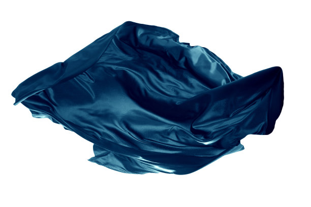 抽象的绿色飞行织物隔离在白色背景图片下载