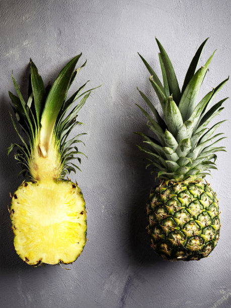 菠萝，混凝土表面的菠萝，图片下载