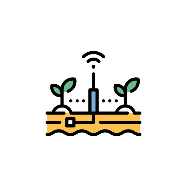 矢量智能农场技术图标图片下载