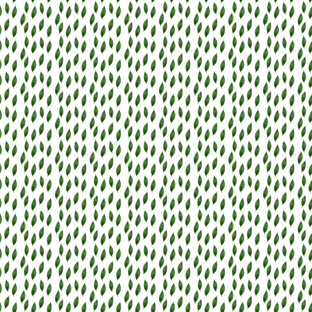 绿叶在白色的背景上。无缝模式,拼贴。图片下载