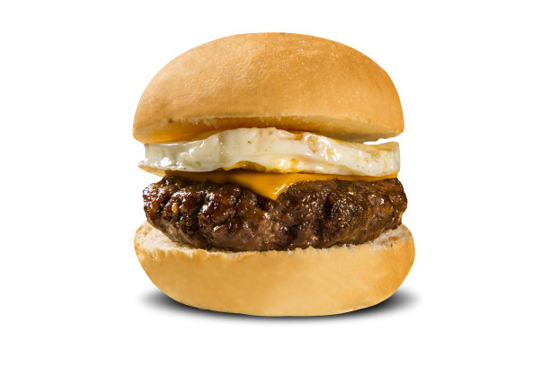 美味可口的汉堡，芝士汉堡和鸡蛋图片下载