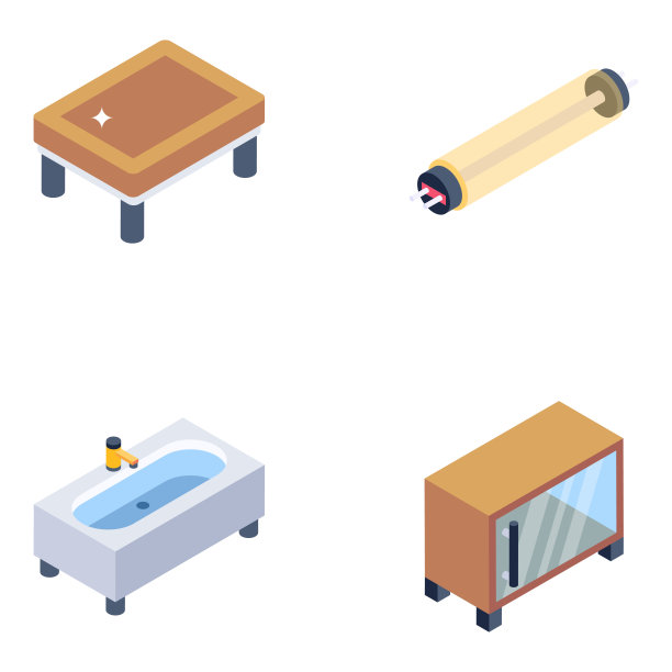 包内饰和配件等距图标图片下载