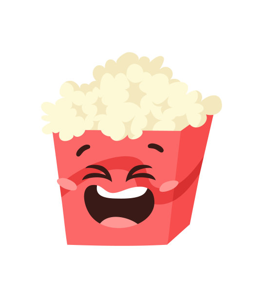 手绘卡通插图流行玉米表情符号。食物矢量绘制甜蜜的表情。美味的餐形象。扁平素食系列图片下载